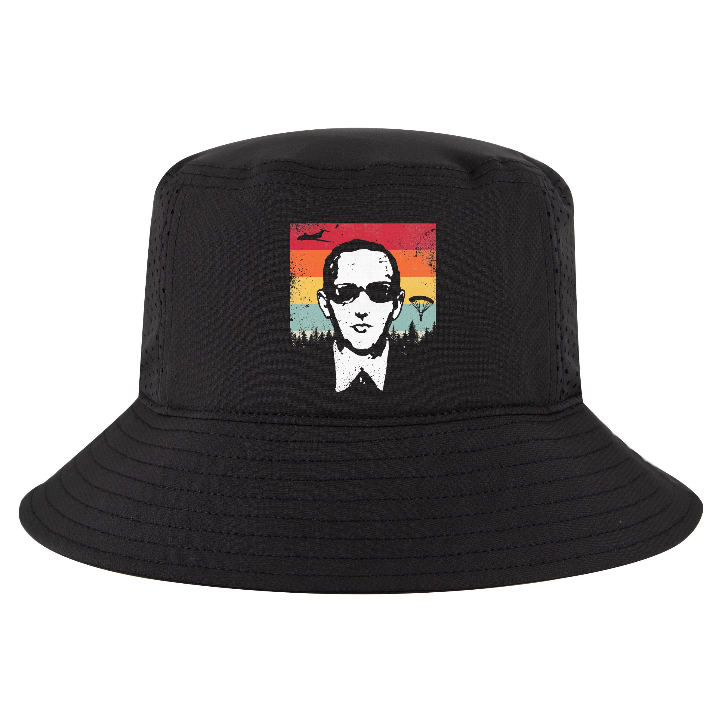 Db Cooper Lives Sketch Unsolved Mystery Urban Legend Rainbow Cool Comfort Performance Bucket Hat
