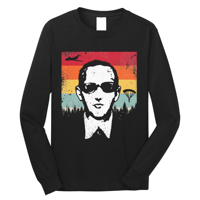 Db Cooper Lives Sketch Unsolved Mystery Urban Legend Rainbow Long Sleeve Shirt