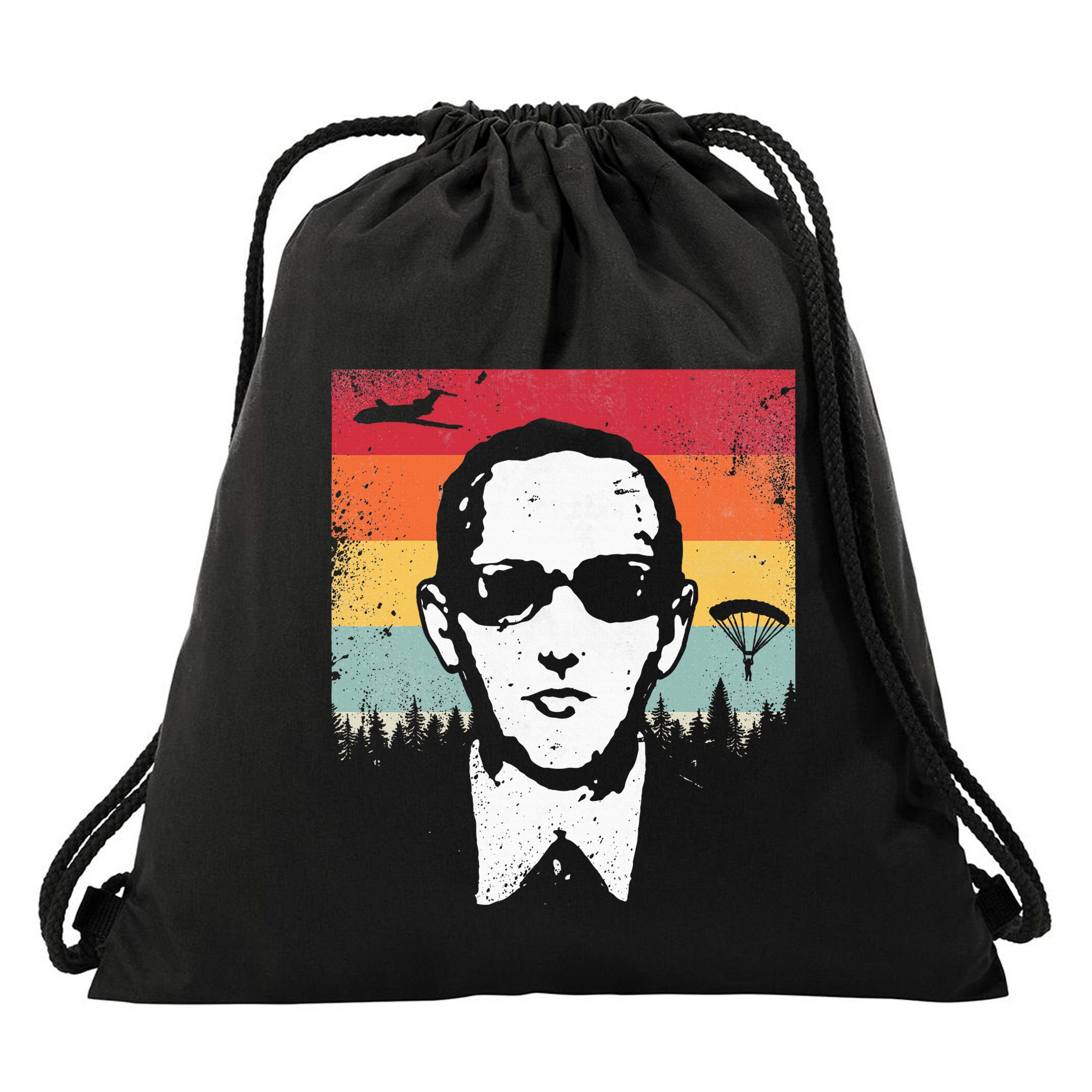 Db Cooper Lives Sketch Unsolved Mystery Urban Legend Rainbow Drawstring Bag