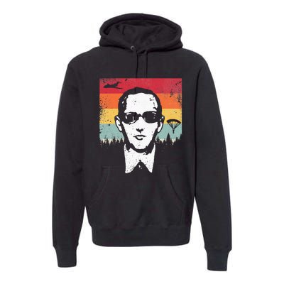 Db Cooper Lives Sketch Unsolved Mystery Urban Legend Rainbow Premium Hoodie