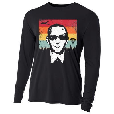 Db Cooper Lives Sketch Unsolved Mystery Urban Legend Rainbow Cooling Performance Long Sleeve Crew