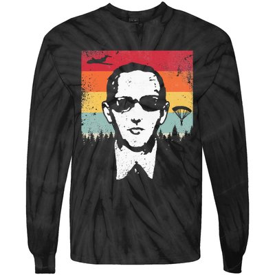 Db Cooper Lives Sketch Unsolved Mystery Urban Legend Rainbow Tie-Dye Long Sleeve Shirt