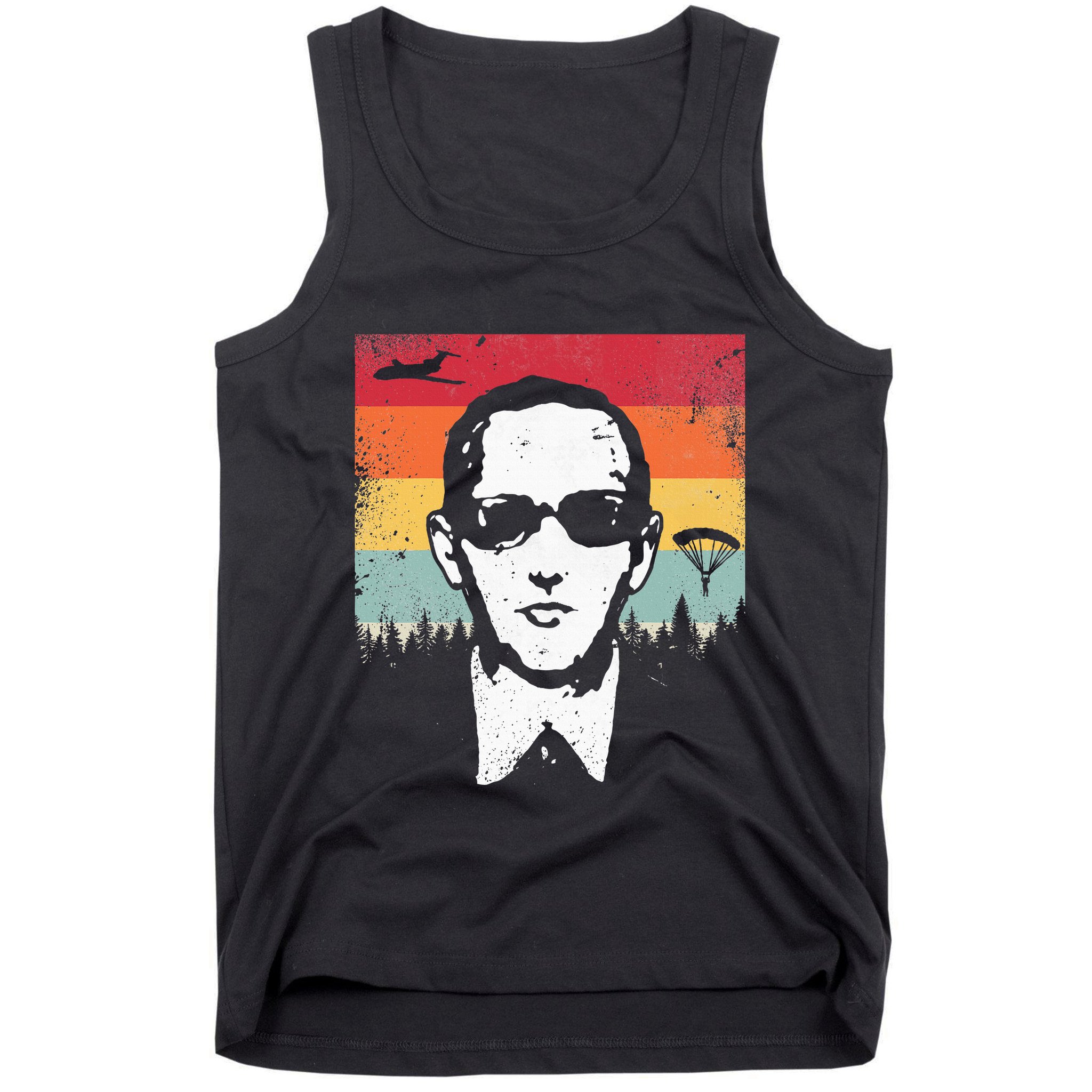 Db Cooper Lives Sketch Unsolved Mystery Urban Legend Rainbow Tank Top