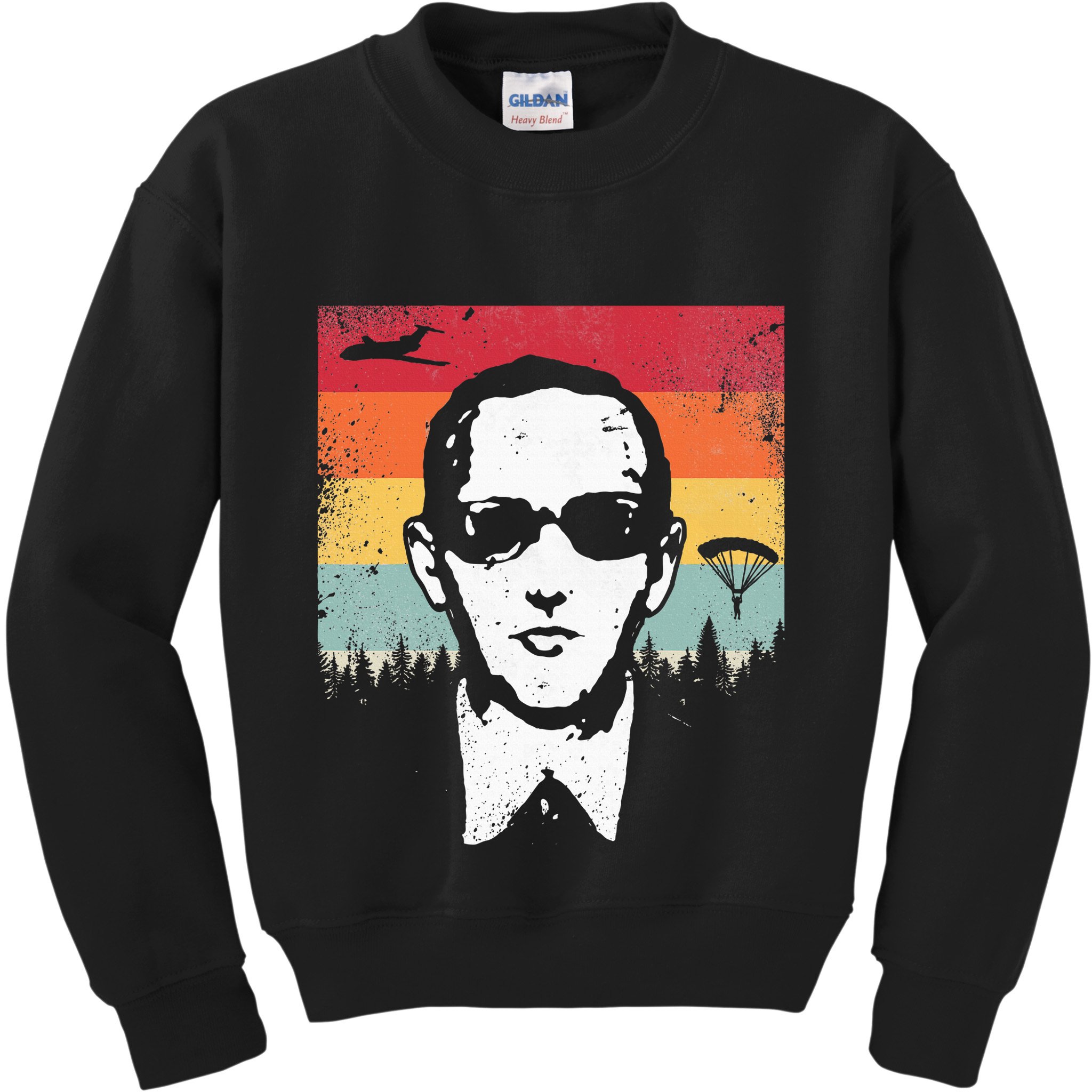 Db Cooper Lives Sketch Unsolved Mystery Urban Legend Rainbow Kids Sweatshirt