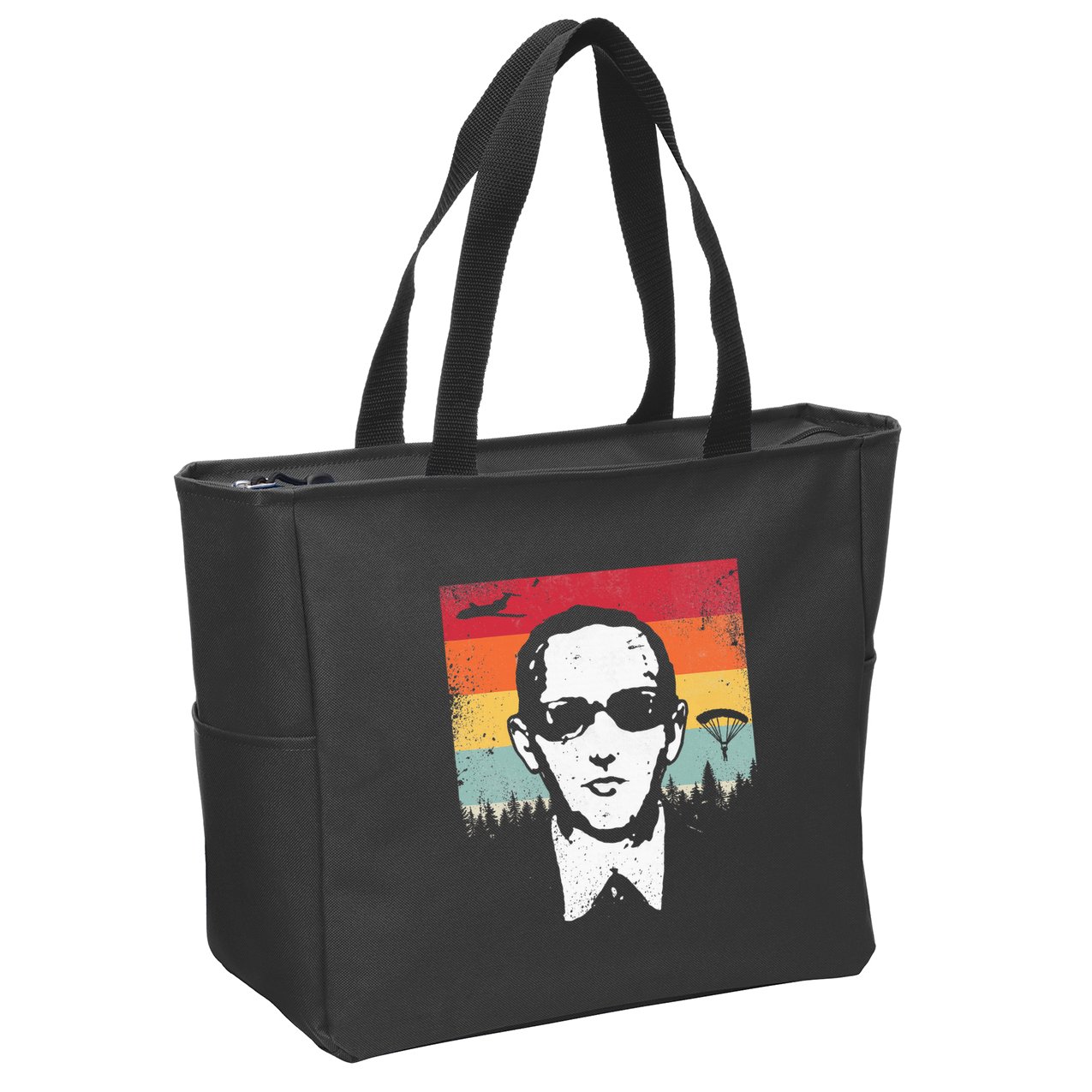 Db Cooper Lives Sketch Unsolved Mystery Urban Legend Rainbow Zip Tote Bag