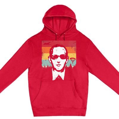 Db Cooper Lives Sketch Unsolved Mystery Urban Legend Rainbow Premium Pullover Hoodie