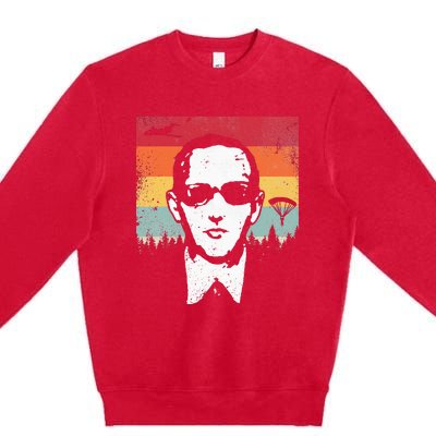 Db Cooper Lives Sketch Unsolved Mystery Urban Legend Rainbow Premium Crewneck Sweatshirt