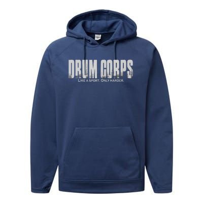 Drum Corps Like A Sport Only Harder Funny Drumline Performance Fleece Hoodie