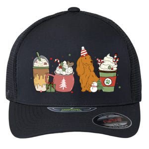 Dachshund Coffee Latte Winter Christmas Dog Mom Holiday Gift Flexfit Unipanel Trucker Cap