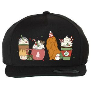 Dachshund Coffee Latte Winter Christmas Dog Mom Holiday Gift Wool Snapback Cap