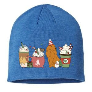 Dachshund Coffee Latte Winter Christmas Dog Mom Holiday Gift Sustainable Beanie