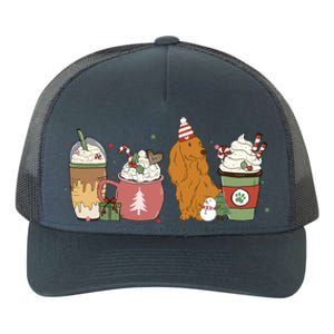 Dachshund Coffee Latte Winter Christmas Dog Mom Holiday Gift Yupoong Adult 5-Panel Trucker Hat