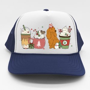 Dachshund Coffee Latte Winter Christmas Dog Mom Holiday Gift Trucker Hat