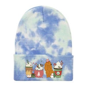 Dachshund Coffee Latte Winter Christmas Dog Mom Holiday Gift Tie Dye 12in Knit Beanie