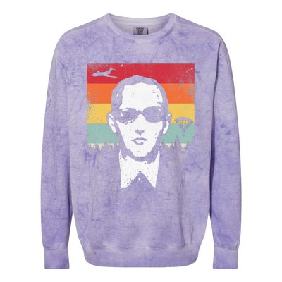 DB Cooper Lives Sketch Unsolved Mystery Urban Legend Rainbow Colorblast Crewneck Sweatshirt