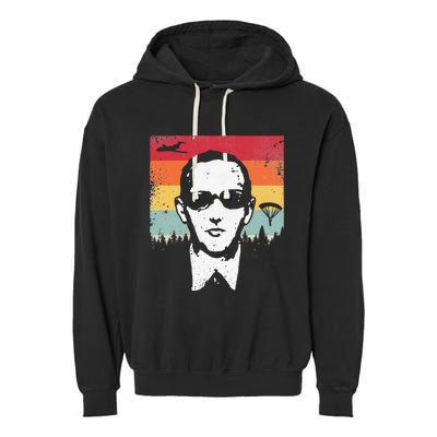 DB Cooper Lives Sketch Unsolved Mystery Urban Legend Rainbow Garment-Dyed Fleece Hoodie