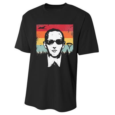 DB Cooper Lives Sketch Unsolved Mystery Urban Legend Rainbow Performance Sprint T-Shirt