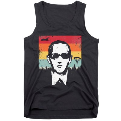 DB Cooper Lives Sketch Unsolved Mystery Urban Legend Rainbow Tank Top