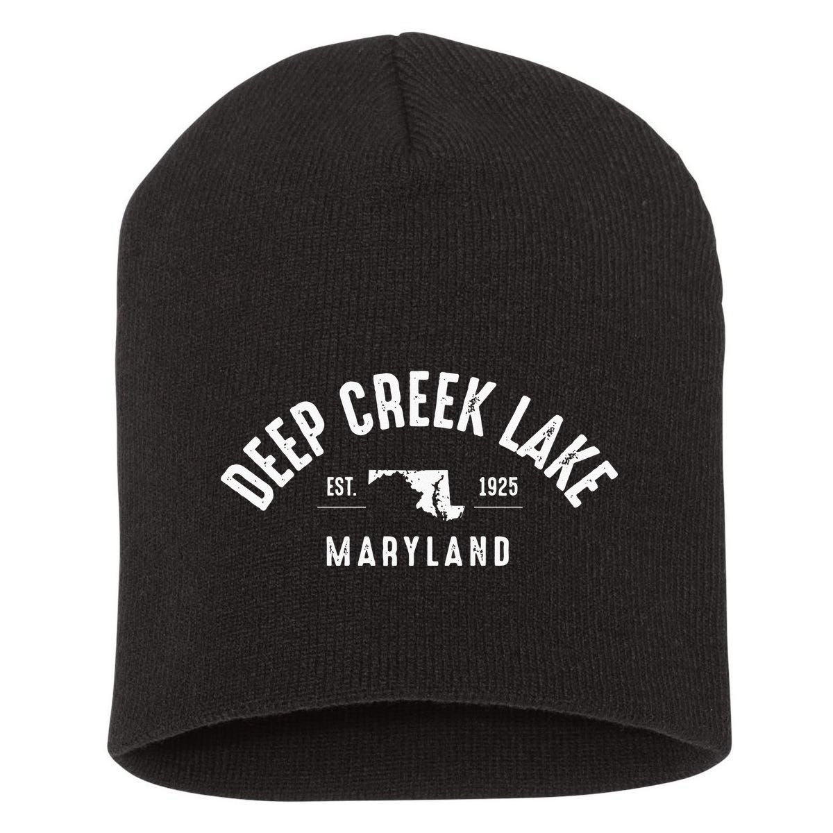 Deep Creek Lake Maryland Short Acrylic Beanie