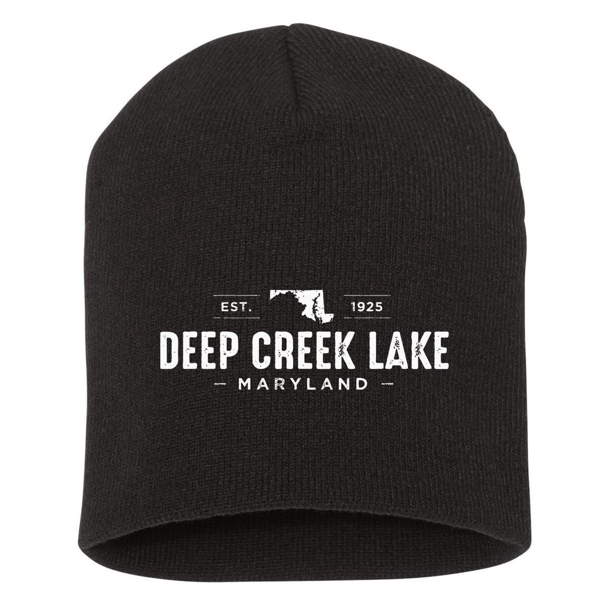 Deep Creek Lake Maryland Short Acrylic Beanie