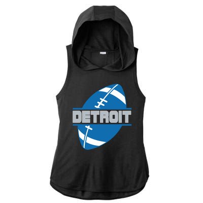 Detroit City Lions Sport Football Ladies PosiCharge Tri-Blend Wicking Draft Hoodie Tank