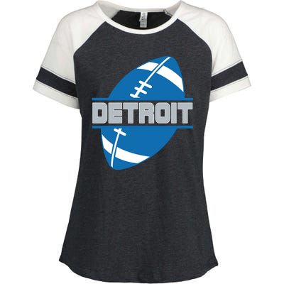 Detroit City Lions Sport Football Enza Ladies Jersey Colorblock Tee