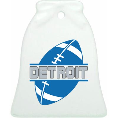 Detroit City Lions Sport Football Ceramic Bell Ornament