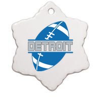 Detroit City Lions Sport Football Ceramic Star Ornament