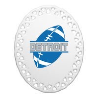 Detroit City Lions Sport Football Ceramic Oval Ornament