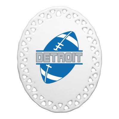 Detroit City Lions Sport Football Ceramic Oval Ornament