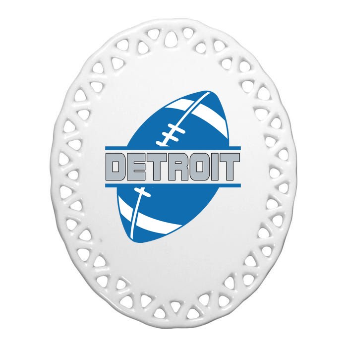 Detroit City Lions Sport Football Ceramic Oval Ornament