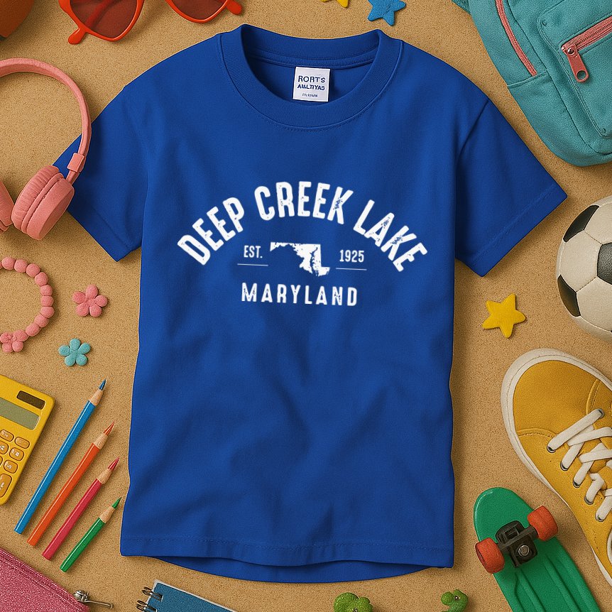 Deep Creek Lake Maryland Kids T-Shirt