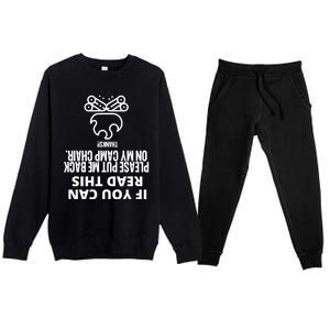 Drunk Camper Life Gift Premium Crewneck Sweatsuit Set