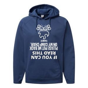 Drunk Camper Life Gift Performance Fleece Hoodie