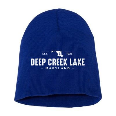 Deep Creek Lake Maryland Short Acrylic Beanie