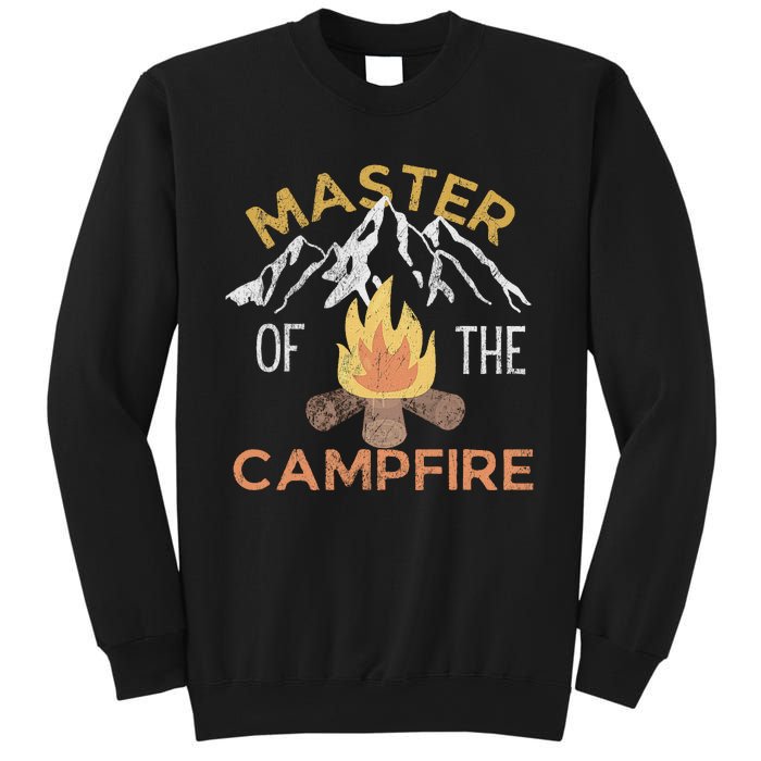 Distressed Camping Lovers Master Of The Campfire Sweatshirt