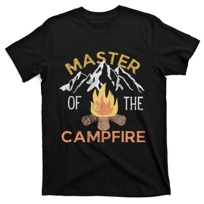 Distressed Camping Lovers Master Of The Campfire T-Shirt