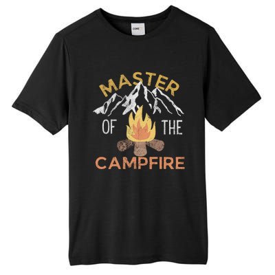 Distressed Camping Lovers Master Of The Campfire Tall Fusion ChromaSoft Performance T-Shirt