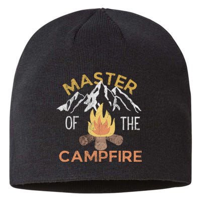 Distressed Camping Lovers Master Of The Campfire Sustainable Beanie