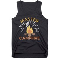 Distressed Camping Lovers Master Of The Campfire Tank Top