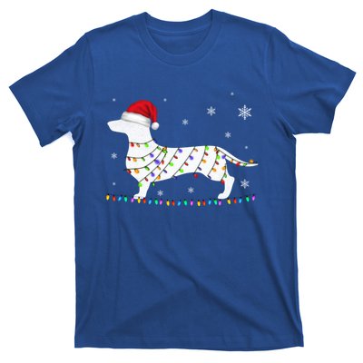 Dachshund Christmas Loves Led Gift Funny Gift Cute Dog Lovers Meaningful Gift T-Shirt