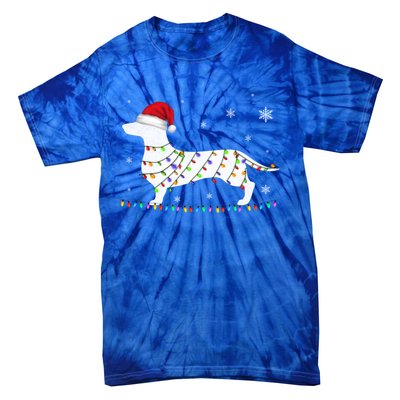 Dachshund Christmas Loves Led Gift Funny Gift Cute Dog Lovers Meaningful Gift Tie-Dye T-Shirt