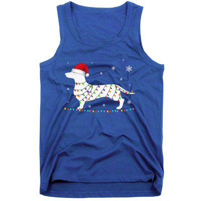 Dachshund Christmas Loves Led Gift Funny Gift Cute Dog Lovers Meaningful Gift Tank Top