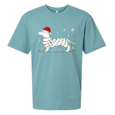 Dachshund Christmas Loves Led Gift Funny Gift Cute Dog Lovers Meaningful Gift Sueded Cloud Jersey T-Shirt