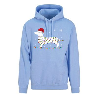 Dachshund Christmas Loves Led Gift Funny Gift Cute Dog Lovers Meaningful Gift Unisex Surf Hoodie