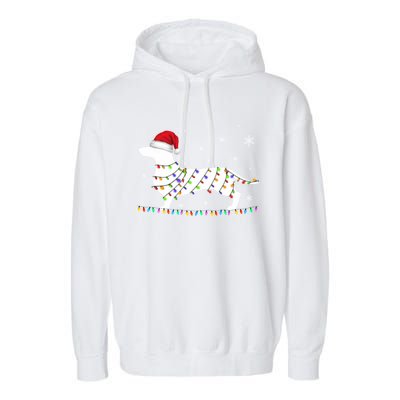 Dachshund Christmas Loves Led Gift Funny Gift Cute Dog Lovers Meaningful Gift Garment-Dyed Fleece Hoodie