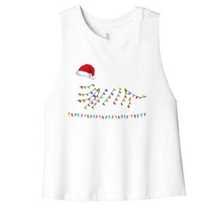 Dachshund Christmas Loves Led Gift Funny Gift Cute Dog Lovers Meaningful Gift Women's Racerback Cropped Tank