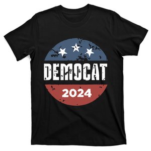 Democat Cat Lover Kamala Harris For President 2024 T-Shirt