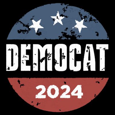 Democat Cat Lover Kamala Harris For President 2024 T-Shirt