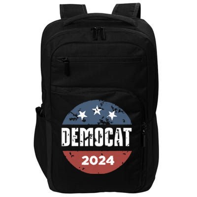 Democat Cat Lover Kamala Harris For President 2024 Impact Tech Backpack